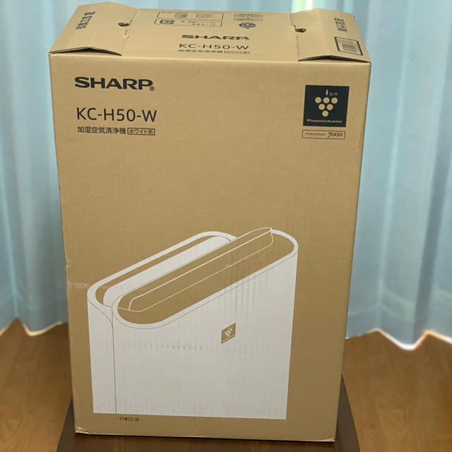 SHARP(シャープ)のシャープ 加湿 空気清浄機 プラズマクラスター 7000 KC-H50-W スマホ/家電/カメラの生活家電(空気清浄器)の商品写真