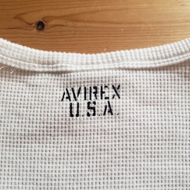 AVIREX(アヴィレックス)のAVIREX メンズ カットソー 半袖 ホワイト メンズのトップス(Tシャツ/カットソー(半袖/袖なし))の商品写真