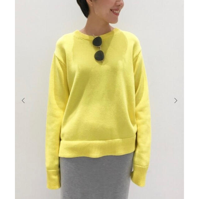 クルーネックSlit Knit イエロー L'Appartement 新品未使用