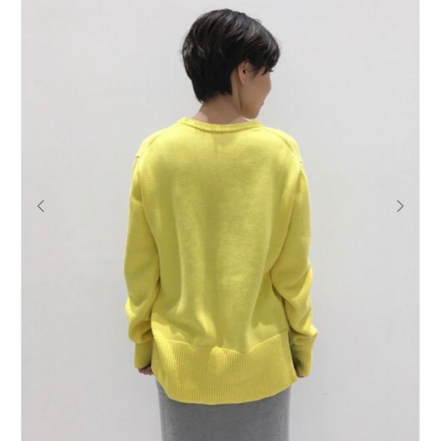 クルーネックSlit Knit イエロー L'Appartement 新品未使用