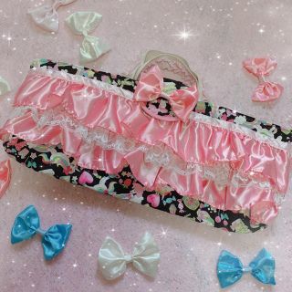 ⑥ユニコーン×ピンク3段フリル♡ピアニカケース♡ハンドメイド♡入園グッズ(バッグ/レッスンバッグ)