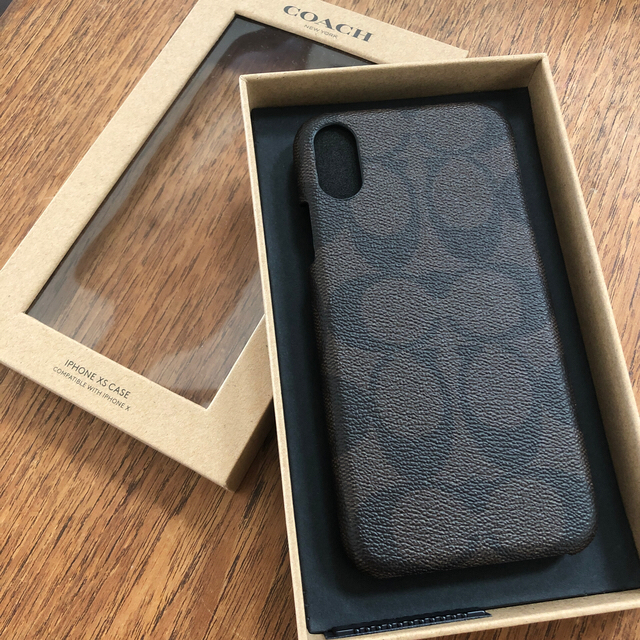 COACH(コーチ)の【coach★新品】こげ茶　iPhone X スマホ/家電/カメラのスマホアクセサリー(iPhoneケース)の商品写真