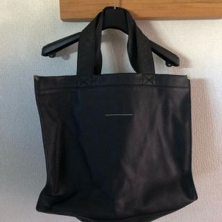 マルタンマルジェラ(Maison Martin Margiela)のMM6のブラック　レザー　トートバック(トートバッグ)