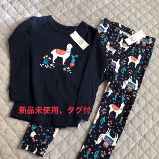 ギャップキッズ(GAP Kids)の【新品未使用　タグ付】ベビーギャップアルパカ柄　パジャマ上下　セットアップ(パジャマ)