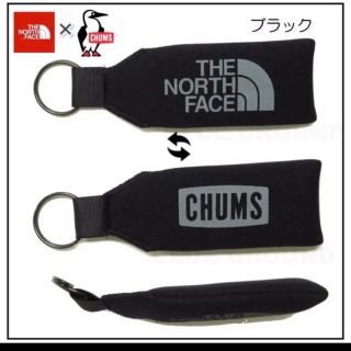 ザノースフェイス(THE NORTH FACE)のキーホルダー　ノースフェイス×チャムス　新品未使用　ブラック　キーストラップ(キーホルダー)