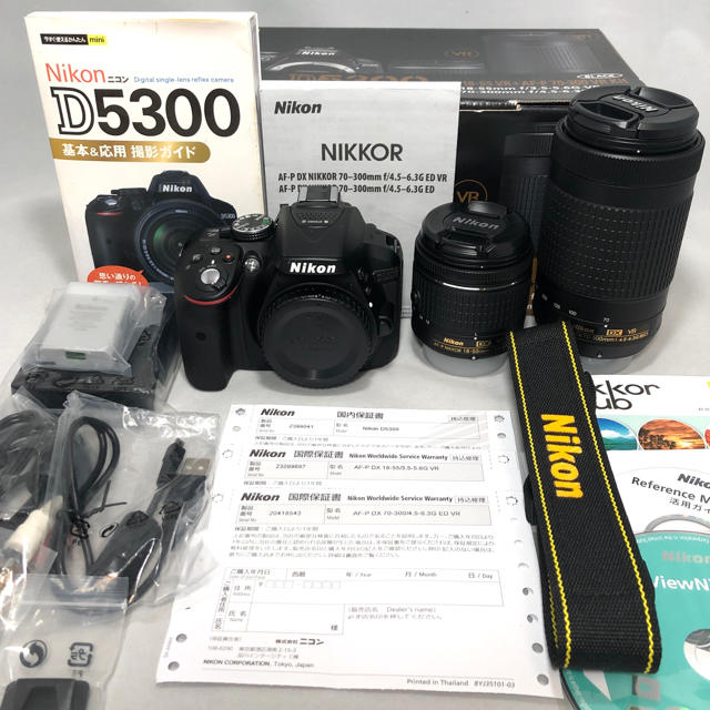 激安の Nikon - Nikon D5300 AF-P ダブルズームKIT 538ショット 美品