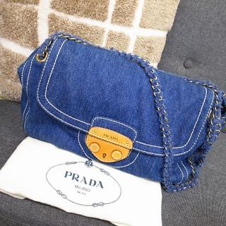 プラダ(PRADA)の蒼空様専用☆プラダ　チェーンショルダー　デニム　レザー　財布　バッグ　小物(ショルダーバッグ)