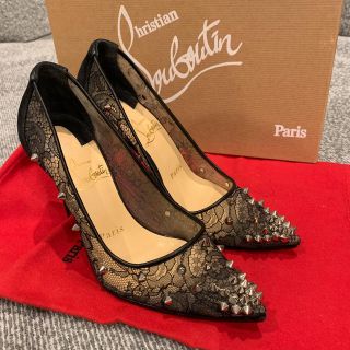 クリスチャンルブタン(Christian Louboutin)の深夜タイムSALE♡【極美品】クリスチャンルブタン レース スタッズ パンプス(ハイヒール/パンプス)