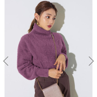 グレイル(GRL)のGRLシャギータートルネックニット 新品(ニット/セーター)