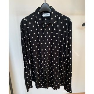 SAINT LAURENT PARIS17AWポルカドットドレッシングシャツ