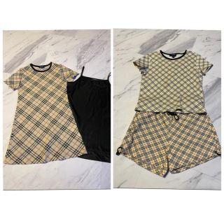 バーバリー(BURBERRY)のBurberry メッシュワンピースとTシャツ　ショートパンツのセット(ワンピース)