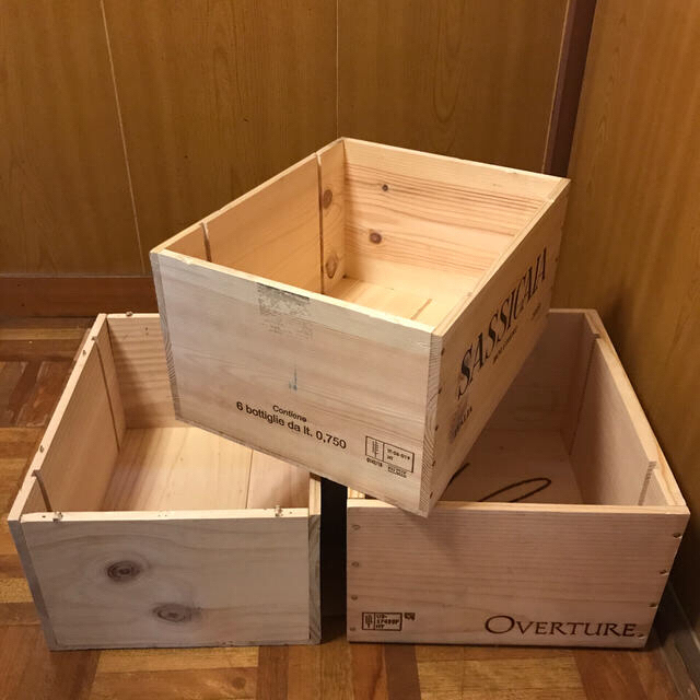 【人気商品❣️】ワイン木箱（中サイズ）×３箱セット【送料込み❣️】
