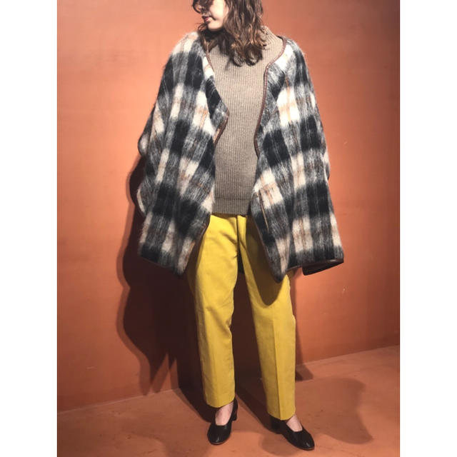 BEAUTY&YOUTH UNITED ARROWS(ビューティアンドユースユナイテッドアローズ)の6 ROKU SHAGGY CHECK PIPING PONCHO レディースのジャケット/アウター(ポンチョ)の商品写真