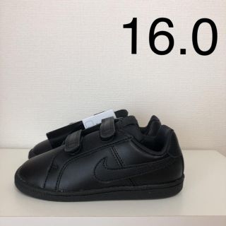 ナイキ(NIKE)のナイキ コートロイヤル 新品 16.0 キッズ スニーカー 入園式 式服 黒(スニーカー)