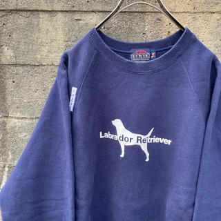 ラブラドールリトリーバー(Labrador Retriever)の90’s 古着 ラブラドールレトリーバー オーバーサイズ トレーナー L 日本製(スウェット)