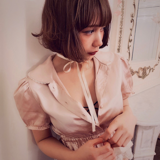 Violetta/Marie - Stretch satin blouse T(シャツ/ブラウス(半袖/袖なし))