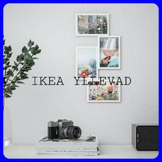 イケア(IKEA)のIKEA YLLEVAD コラージュフレーム ホワイト 写真４枚用(フォトフレーム)