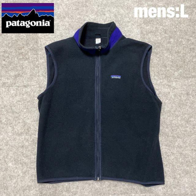 patagonia(パタゴニア)のパタゴニア　フリース ベスト USA製 黒 メンズのトップス(ベスト)の商品写真