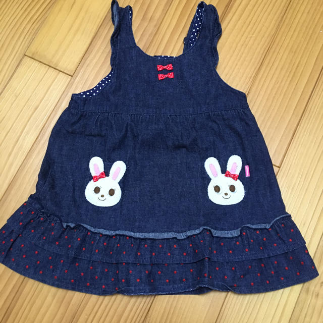 mikihouse(ミキハウス)のミキハウス ワンピース ジャンパースカート キッズ/ベビー/マタニティのキッズ服女の子用(90cm~)(ワンピース)の商品写真