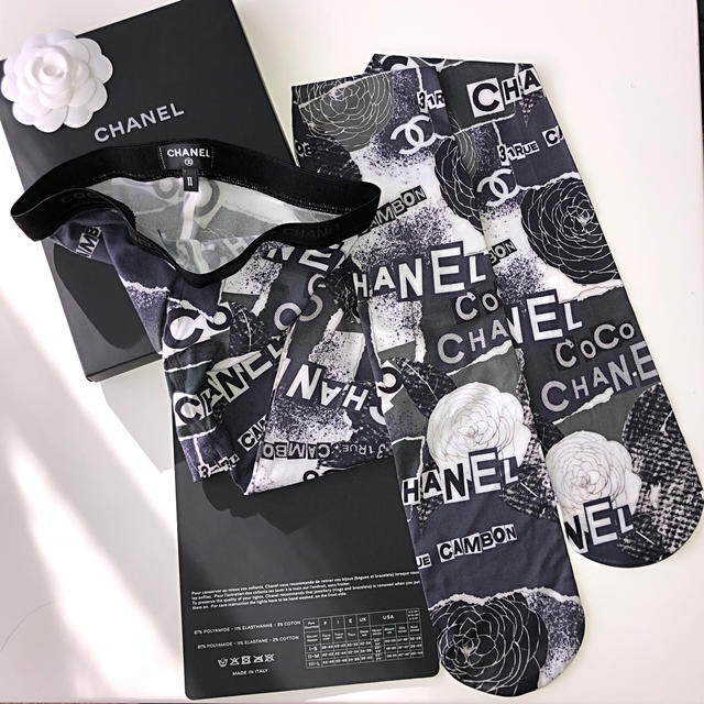 CHANEL(シャネル)の🖤シャネル🖤2020春夏プレコレクション新品未使用✨CCマークタイツ💕 レディースのレッグウェア(タイツ/ストッキング)の商品写真