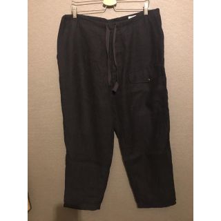 コモリ(COMOLI)のCOMOLI リネン起毛ドローストリングパンツ size1(ワークパンツ/カーゴパンツ)