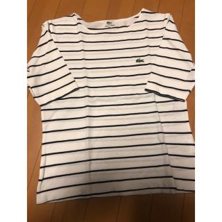 ラコステ(LACOSTE)の値下げ LACOSTE ボーダーTシャツ Ladies 40(Tシャツ(半袖/袖なし))