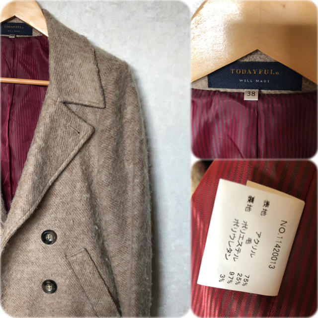 TODAYFUL(トゥデイフル)のwool coat Pコート ungrid ZARA キャナルジーン ユニクロ レディースのジャケット/アウター(ピーコート)の商品写真