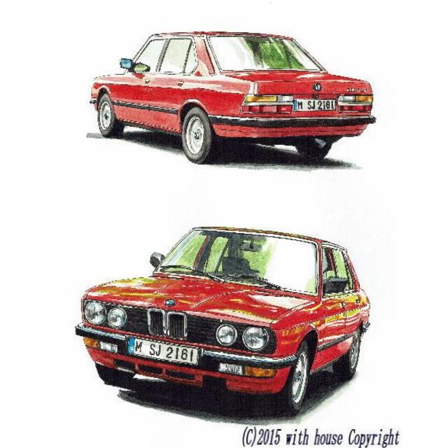 GC-717 BMW530i/524i限定版画 直筆サイン額装●作家 平右ヱ門