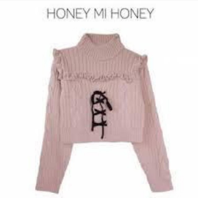 Honey mi Honey(ハニーミーハニー)のハニーミーハニー♡ベルベットリボンニット レディースのトップス(ニット/セーター)の商品写真