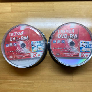 マクセル(maxell)のmaxell 録画用DVD-RW標準120分 1-2倍速スピンドルケース入り2個(その他)