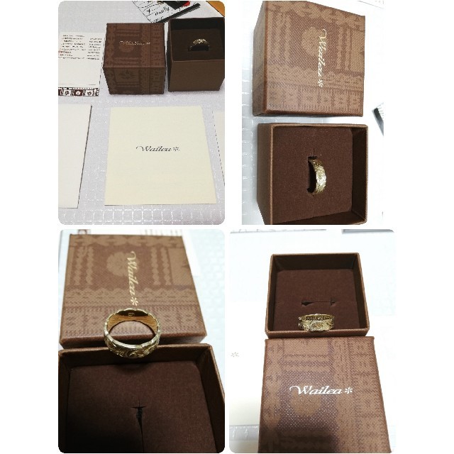 WAILEA ワイレア Flat ring 14K グリーンゴールド美品 刻印有 レディースのアクセサリー(リング(指輪))の商品写真