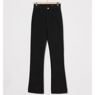 ホリデイ(holiday)のHIGH WAIST SKINNY FLARE DENIM PANTS ブラック(デニム/ジーンズ)