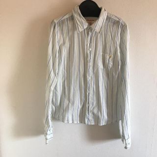 アバクロンビーアンドフィッチ(Abercrombie&Fitch)のAbercrombie&Fitch アバクロ 春 ストライプシャツ M(シャツ/ブラウス(長袖/七分))