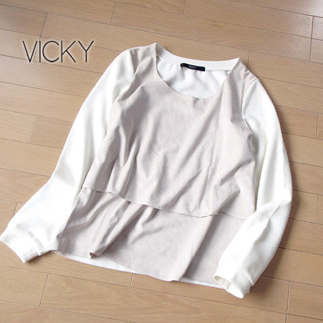 VICKY(ビッキー)の美品 2(M位) VICKY ビッキー 長袖カットソー レディースのトップス(カットソー(長袖/七分))の商品写真