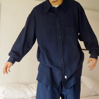 コモリ(COMOLI)のMarvine Pontiak shirt makers シャツ インディゴ(シャツ)