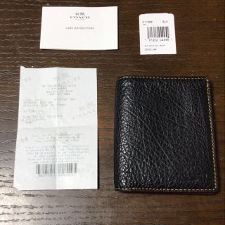 コーチ(COACH)のCOACH コーチ コイン ウォレット バッファロー ブラック　F11989(折り財布)