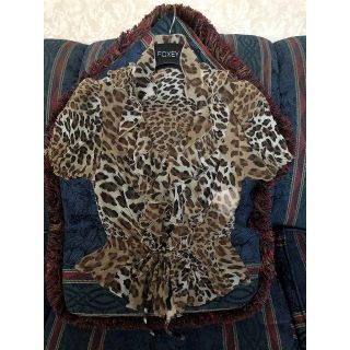 ナラカミーチェ(NARACAMICIE)のナラカミーチェ　トップス　０🐆シフォン🐆ヒョウ柄(シャツ/ブラウス(半袖/袖なし))