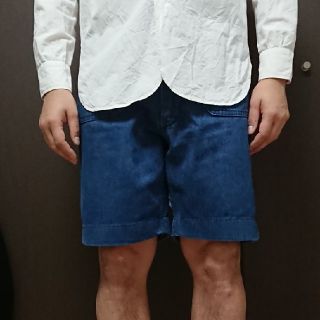 ウエアハウス(WAREHOUSE)のusn us navy デニム パンツ(ショートパンツ)