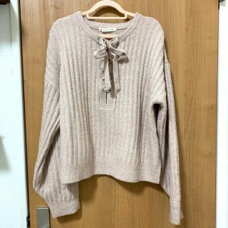 マジェスティックレゴン(MAJESTIC LEGON)のマジェスティックレゴン 編み上げ リボン ニット(ニット/セーター)