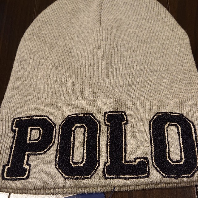 ポロ ラルフローレン RALPH LAUREN ニット帽 ビーニー グレー レディースの帽子(ニット帽/ビーニー)の商品写真