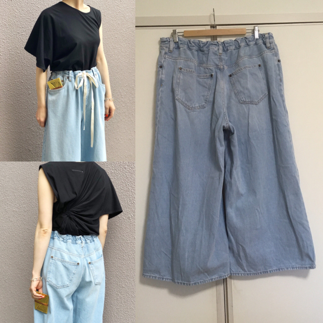 MM6(エムエムシックス)のMM6 ワイドデニムパンツ レディースのパンツ(デニム/ジーンズ)の商品写真