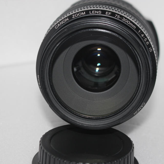 Canon 75-300㎜ ISの通販 by ネコ's shop｜キヤノンならラクマ - フード付❤️新品級❤️手ぶれ補正付き❤️Canon EF NEW低価