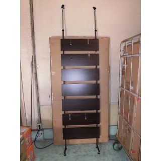 山善。新品。壁面パネルラックRTRW-6120TDBR(リビング収納)