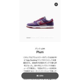 ナイキ(NIKE)のnike dunk low plum 27.0cm(スニーカー)