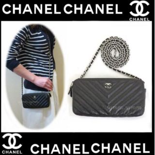 シャネル(CHANEL)の★CHANEL チェーンウォレット　美品　マトラッセ　キャビアスキン★(ウォレットチェーン)