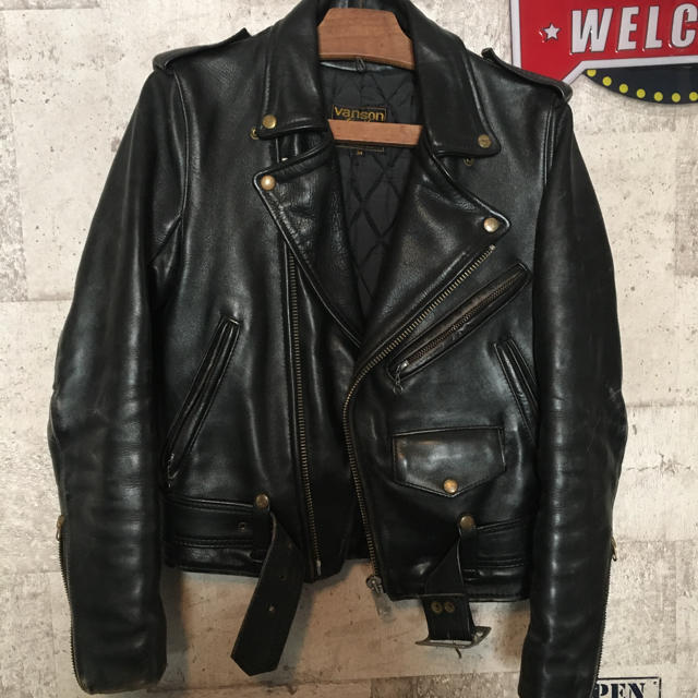 VANSON バンソン レザージャケット TJV サイズ34+sobrape.com.br