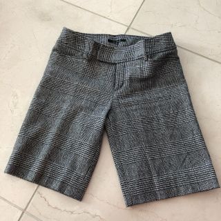 ルスーク(Le souk)の【美品】ルスーク　チェック　ハーフパンツ ショートパンツ　黒　白　ゴールド(ハーフパンツ)