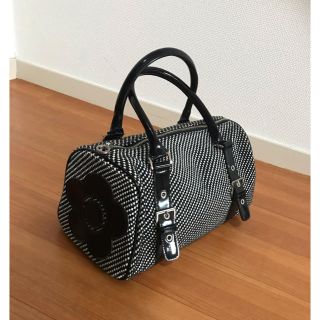 マリークワント(MARY QUANT)の美品! マリークワント ロンドン レディース モノトーンデザイン ボストンバッグ(ボストンバッグ)