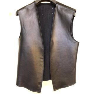 Maison Martin Margiela - MAISON MARGIELA レザーリバーシブルベスト