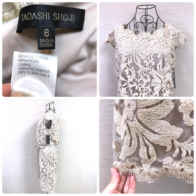 TADASHI SHOJI(タダシショウジ)の【新品❤️】定価80,000円✨タダシショウジ✨サイズ6✨総刺繍ワンピース✨ レディースのワンピース(ひざ丈ワンピース)の商品写真